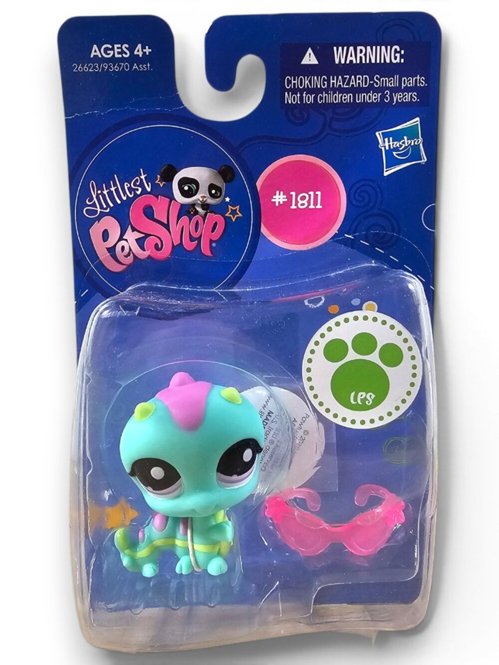 Hasbro Littlest Pet Shop #1811 Caterpillar Bug Teal Pink Sunglasses NEW LPS 2010
